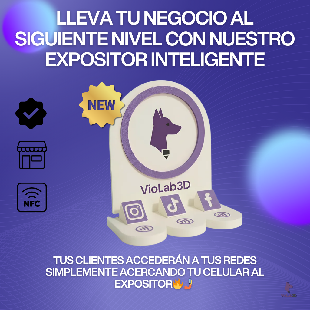 Expositor NFC de Redes Sociales Personalizado