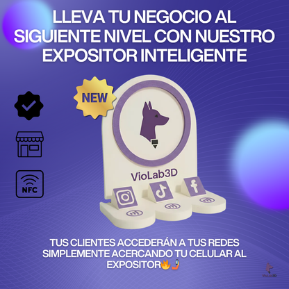 Expositor NFC de Redes Sociales Personalizado